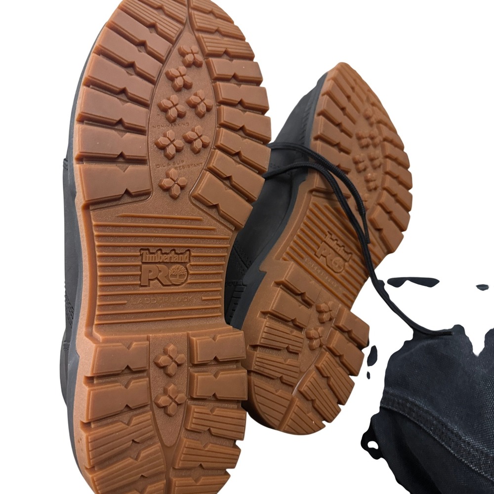 Timberland PRO Montauk Work Boots Mens 9.5 Black Soft Toe EH Leather 0A66DQEMW - Picture 5 of 6